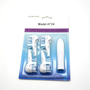 4pcs/pack Hot sell Model Toothbrush Head Soft Bristles Replacement for Oral B Dual Clean Complete Brush Heads